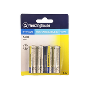 Westinghouse IFR14500 Lithium Iron Phosphate 3.2V 500mAh Rechargeable Solar Light Battery Blister Pack of 4