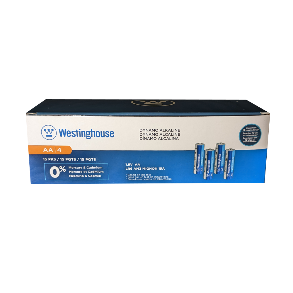 Westinghouse AA Dynamo Alkaline Cardboard Box of 60
