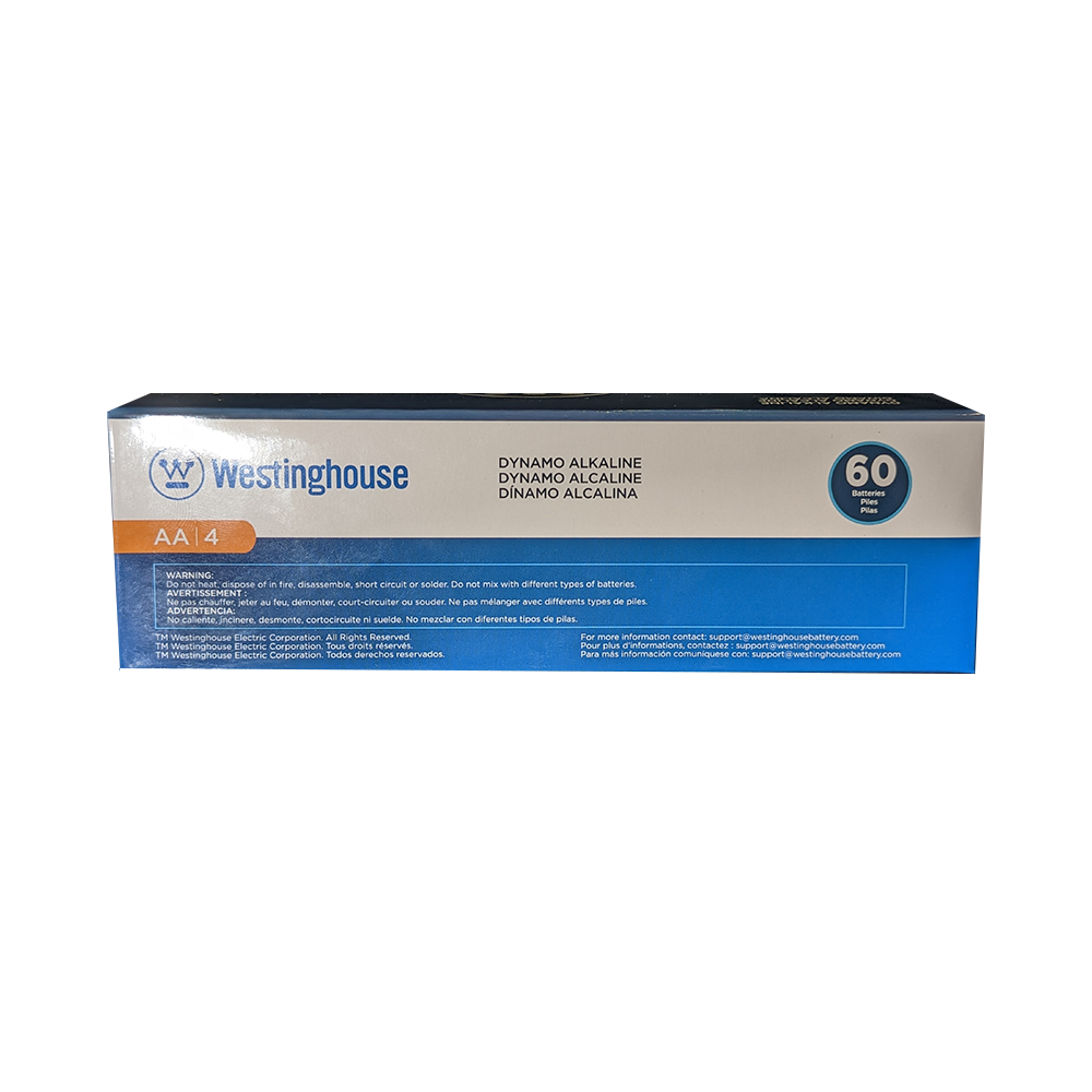 Westinghouse AA Dynamo Alkaline Cardboard Box of 60