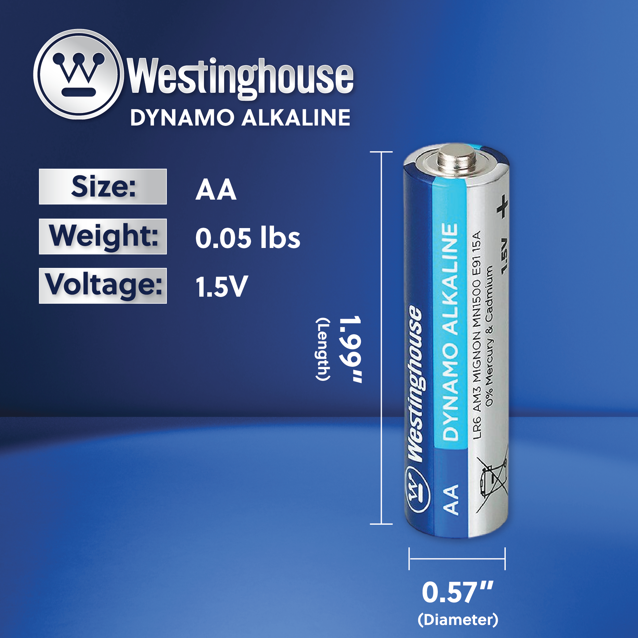 Westinghouse AA Dynamo Alkaline Cardboard Box of 24