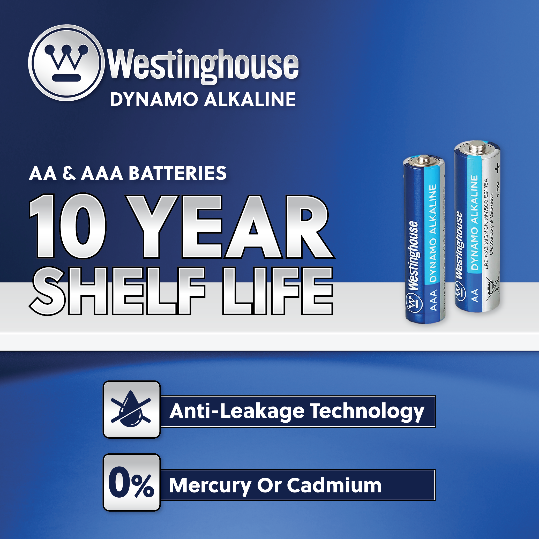 Westinghouse AA Dynamo Alkaline Shrink Wrap Pack of 4