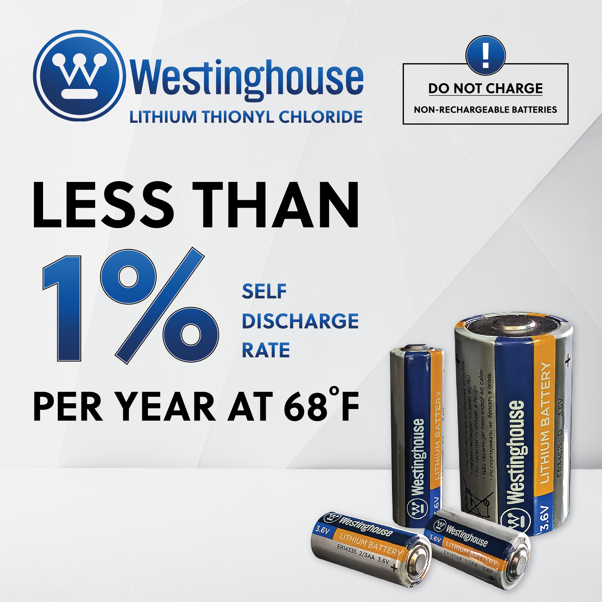 Westinghouse ER26500 C Size 3.6V Lithium Primary Battery for Specialized Devices - Non Rechargeable