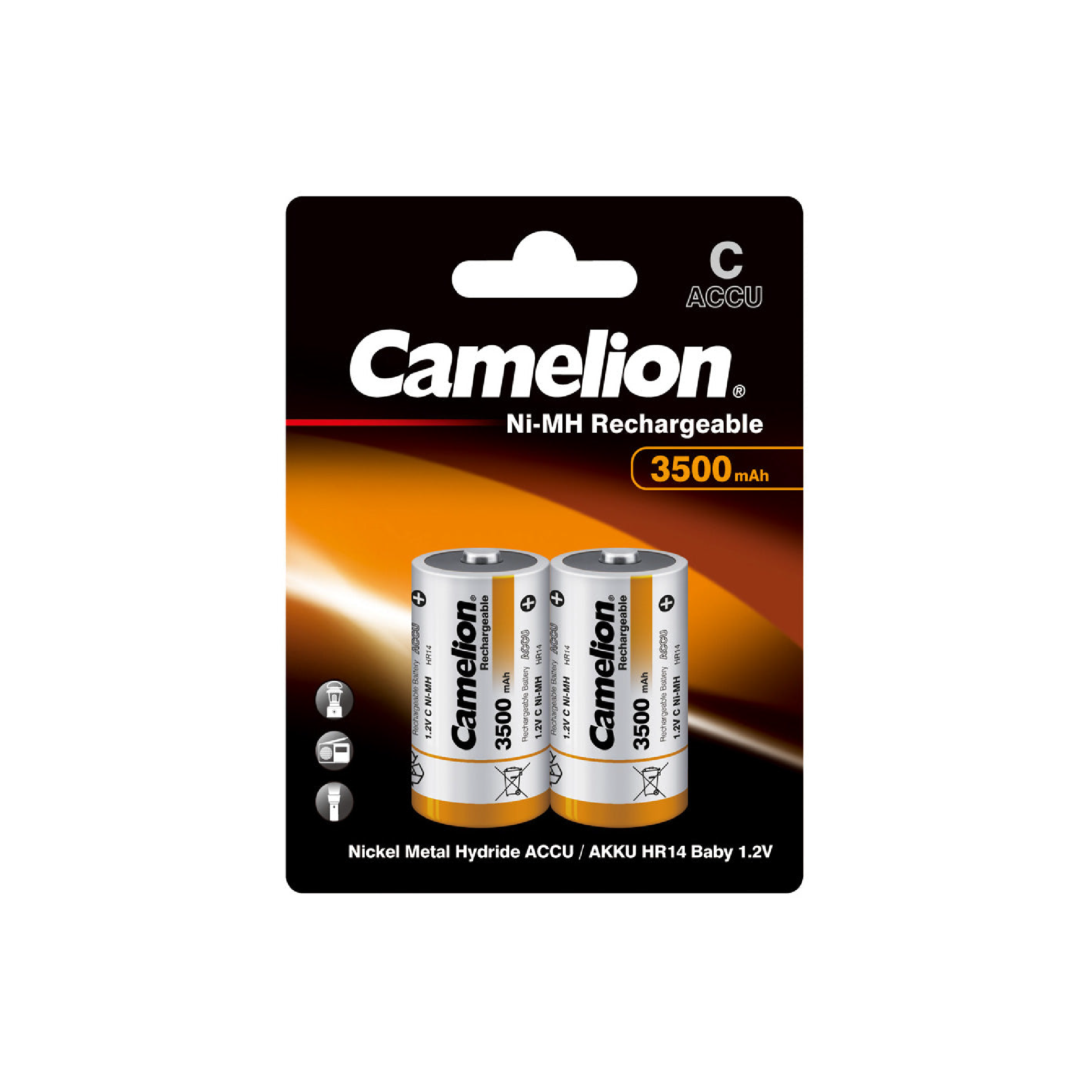 Camelion C Ni-Mh 3500mAh Rechargeable Battery Blister 2Pk