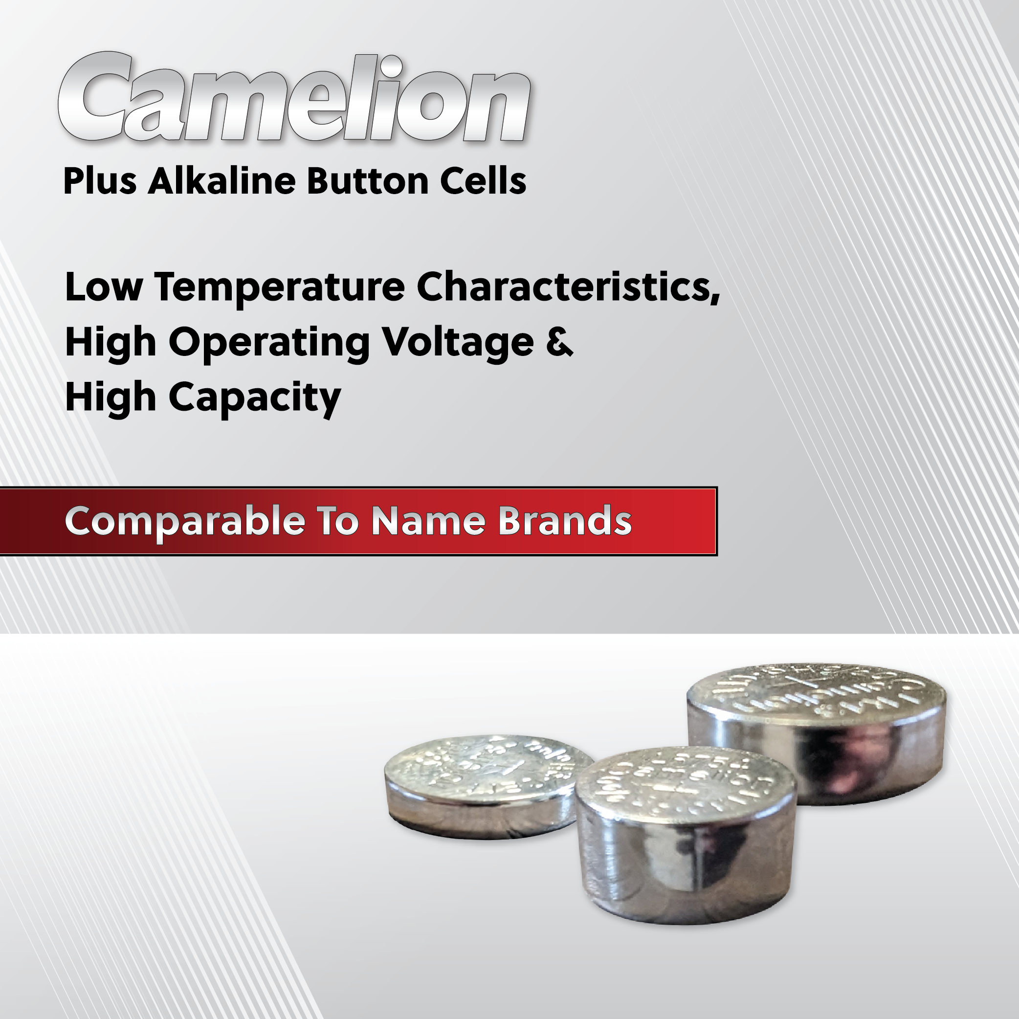 Camelion AG9 / G9 / LR936 / LR45 / 194 / SR936W / GP94A / 394 Alkaline Button Cell Battery (Two Packaging Options)