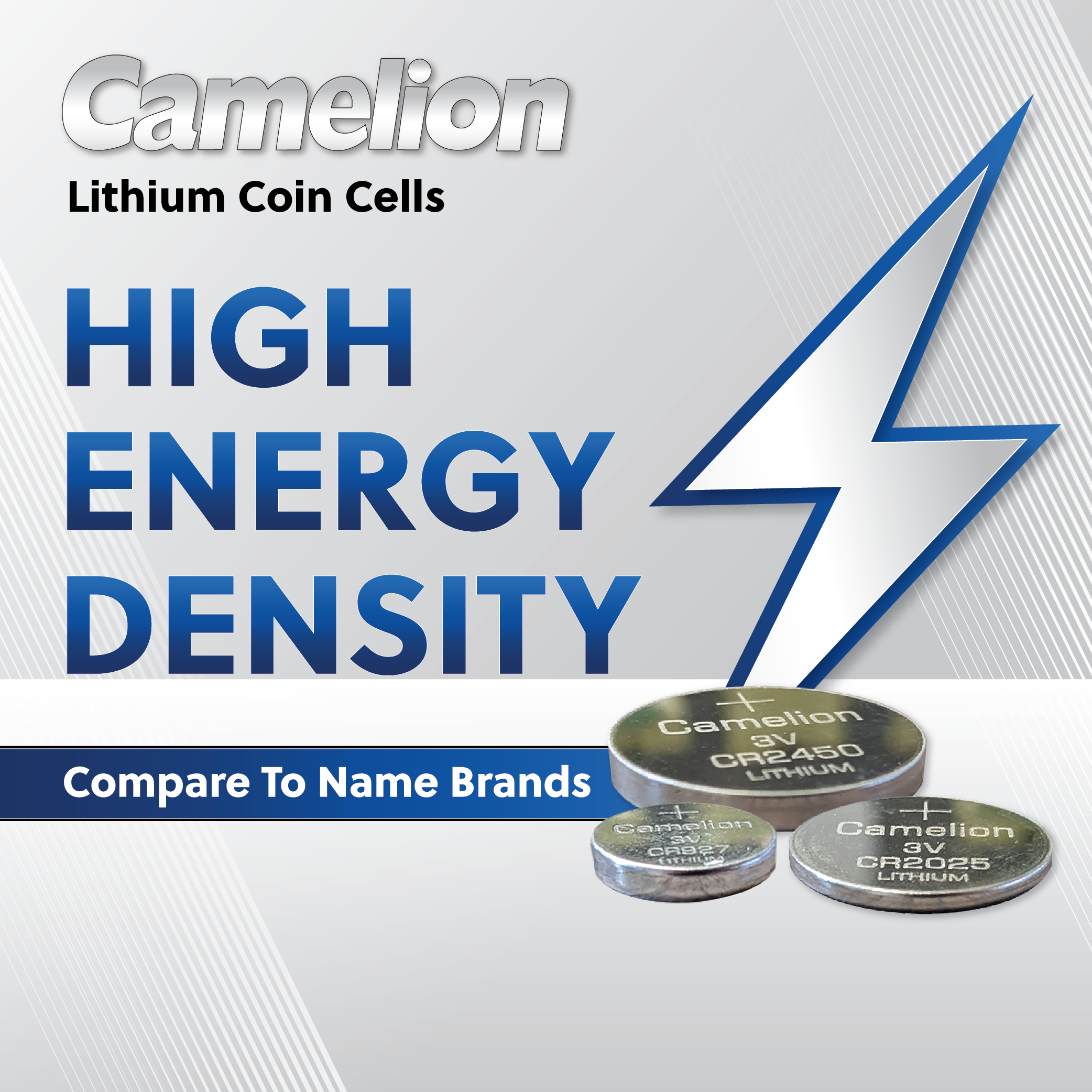 Camelion CR2025 3V Lithium Primary Coin Cell Battery (Three Packaging Options) - Non Rechargeable