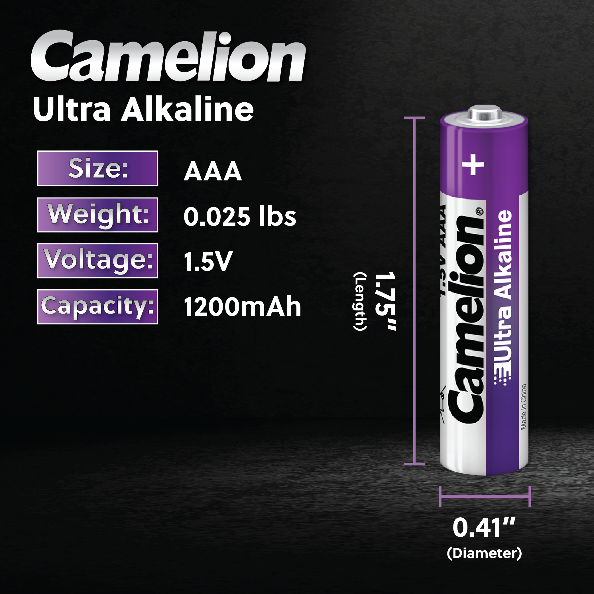 Camelion AAA Ultra Alkaline Batteries Blister 4Pk