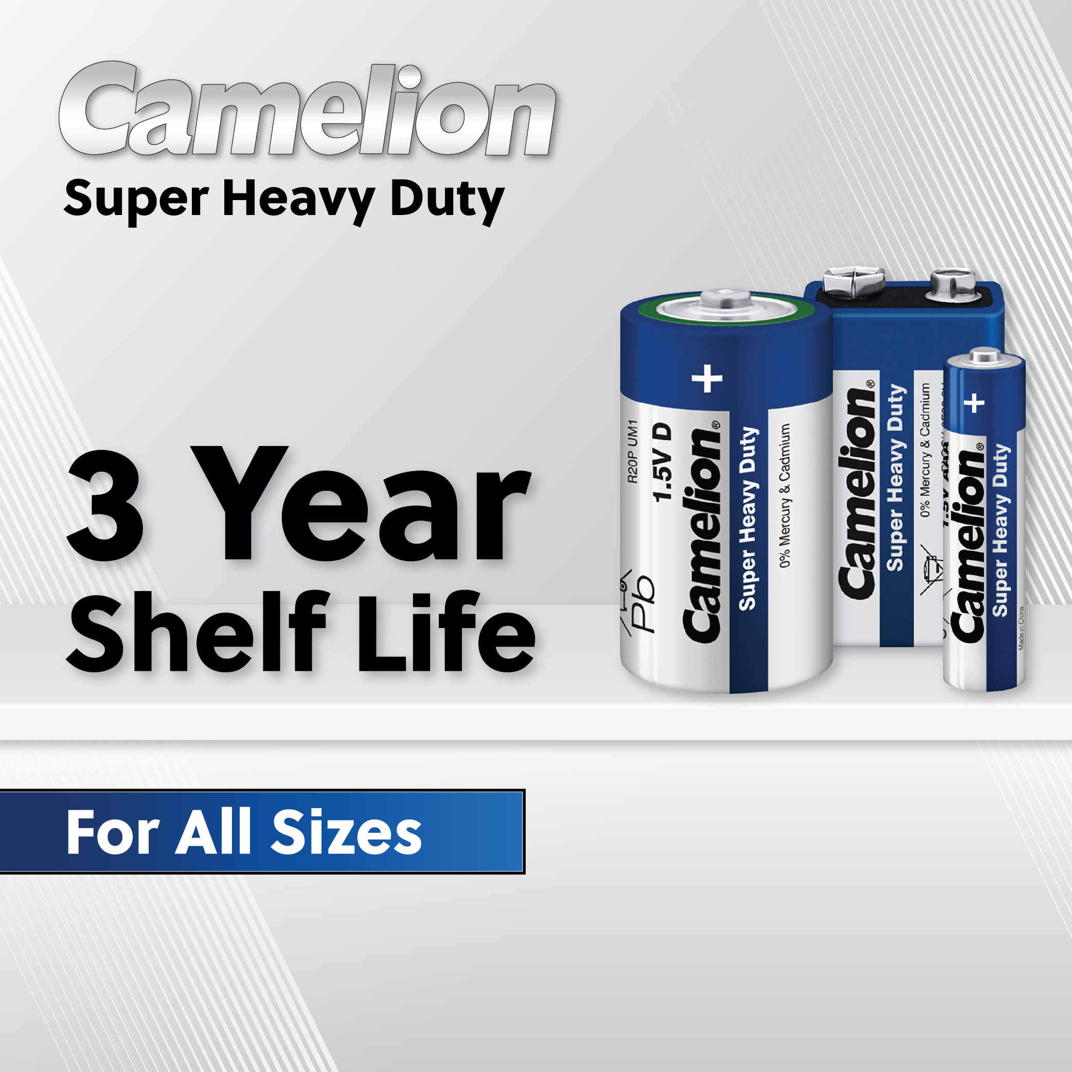 Camelion 9V Super Heavy Duty Batteries Plastic Tub 6Pk