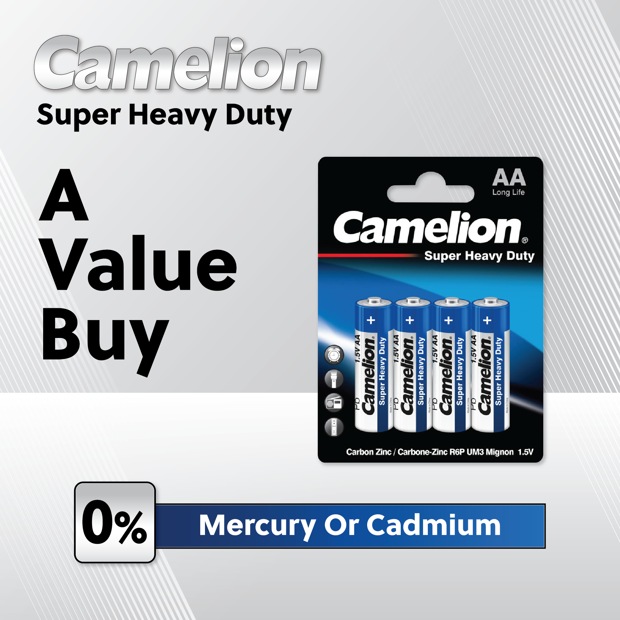 Camelion 9V Super Heavy Duty Battery Blister 1Pk