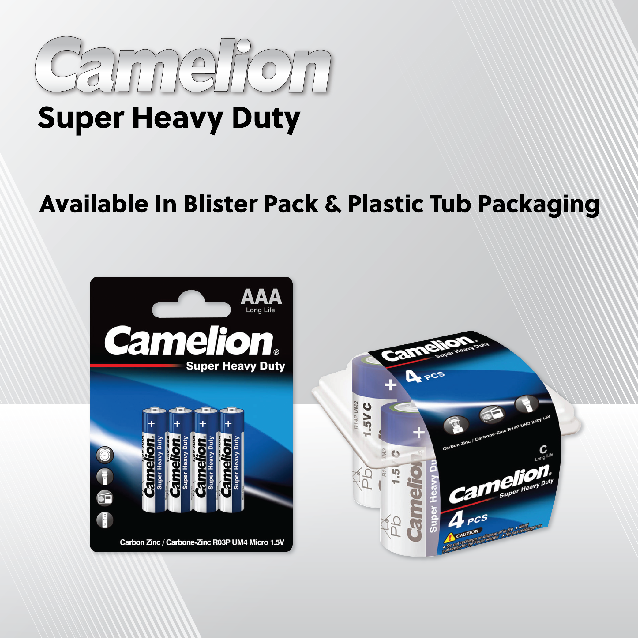 Camelion AAA Super Heavy Duty Batteries Plastic Tub 24Pk