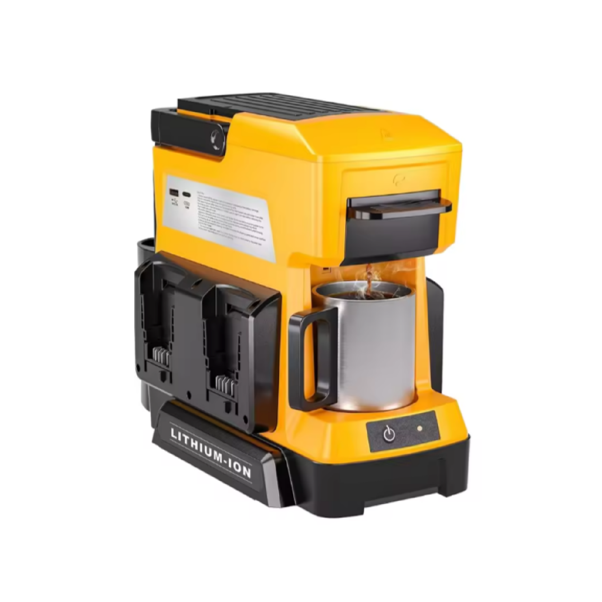 IP Power Cordless Coffee Machine With Grinding Function - Compatible With Dewalt 20V Li-Ion Battery