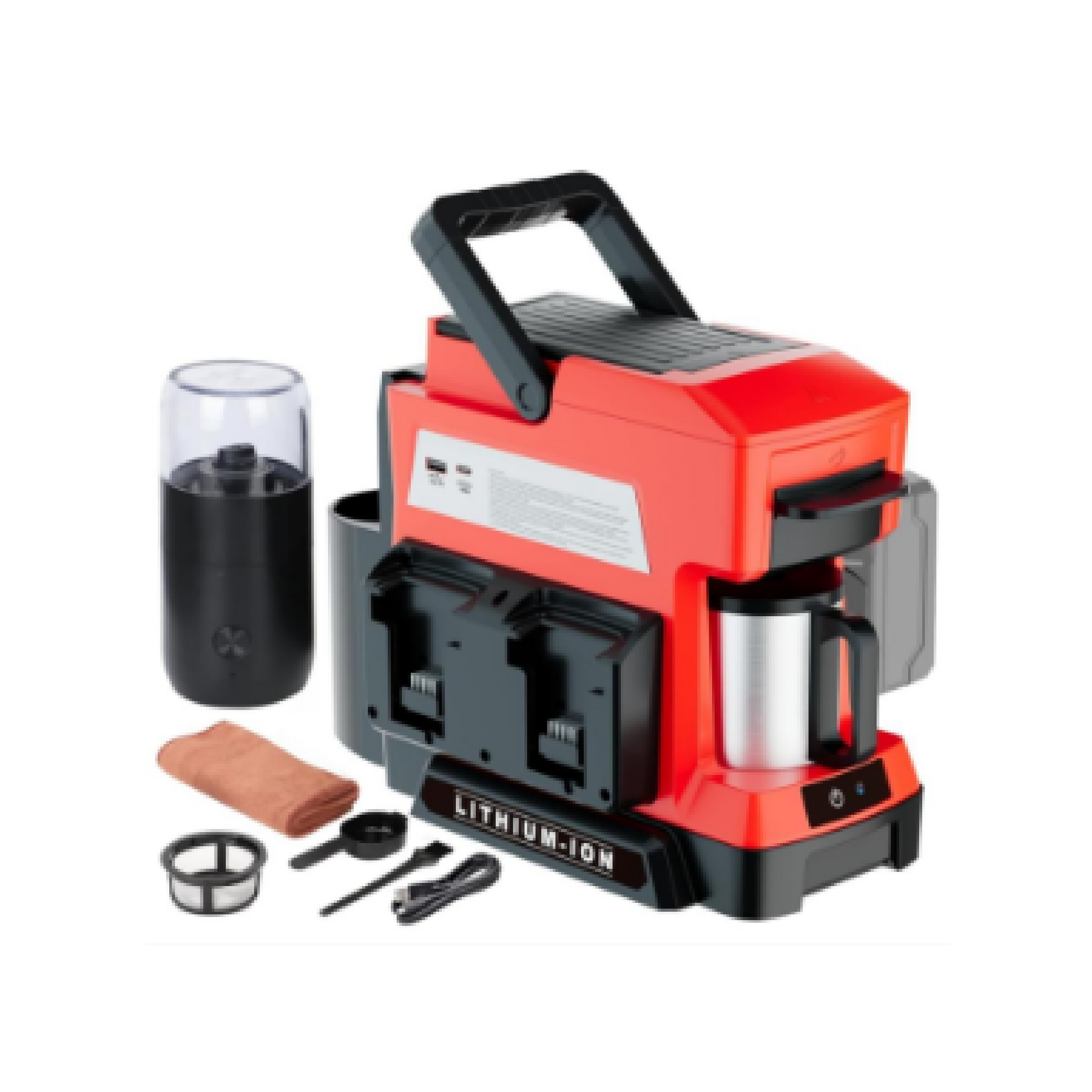 IP Power Cordless Coffee Machine With Grinding Function - Compatible With Milwaukee M18 18V Li-Ion Battery