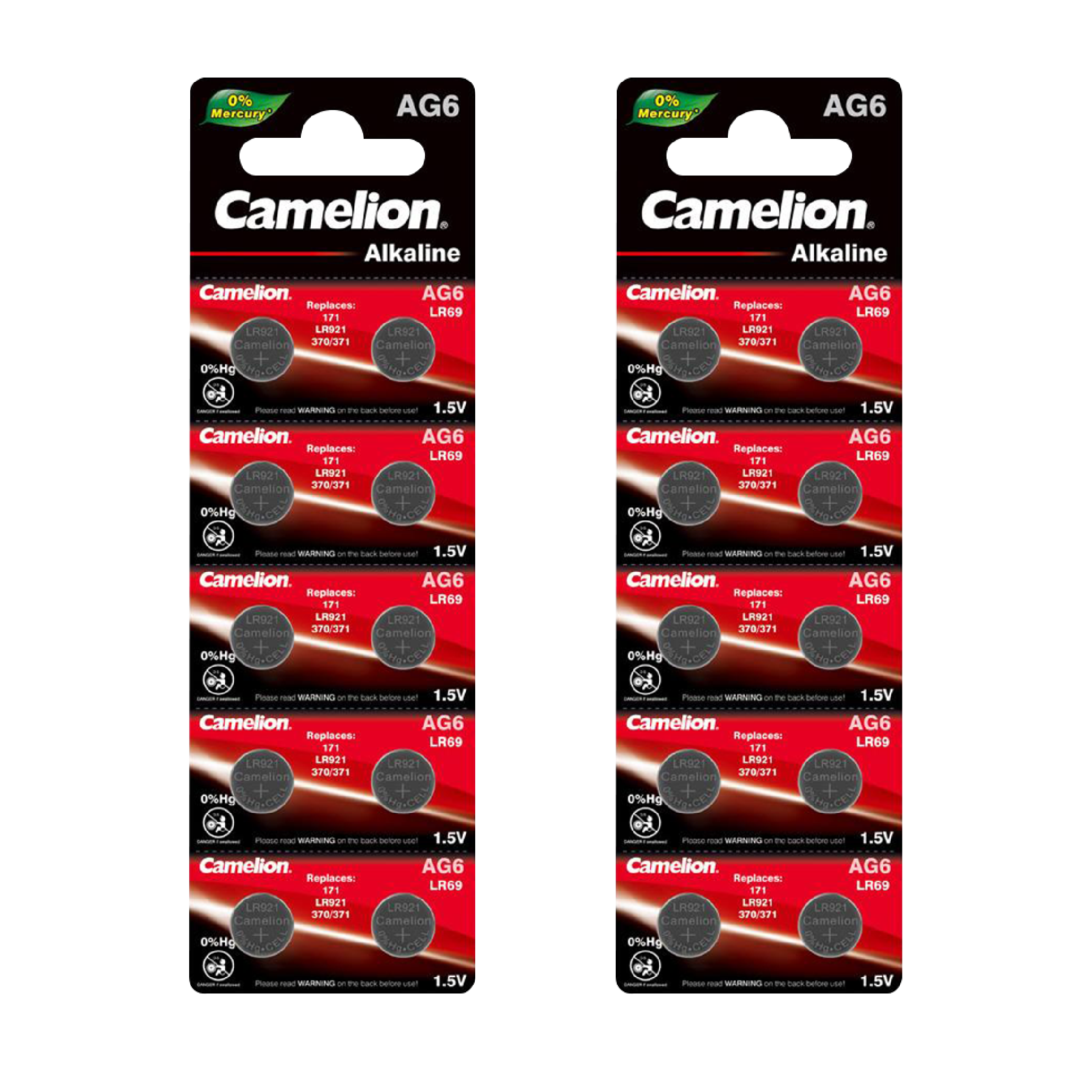 DROP SHIP: Camelion AG6 Alkaline Button Cell 20 Pack (2 x 10Pc Packs)
