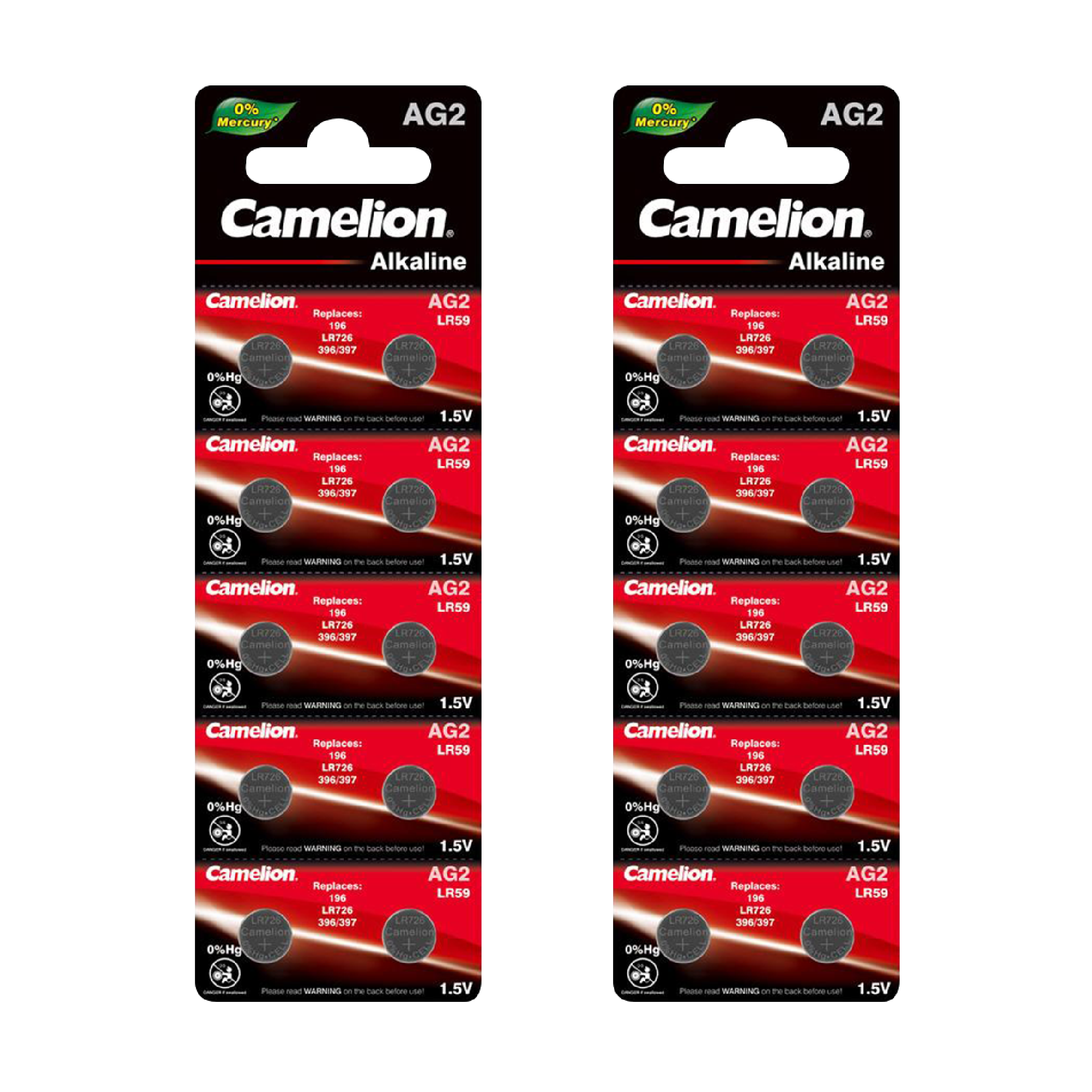 DROP SHIP: Camelion AG2 Alkaline Button Cell 20 Pack (2 x 10Pc Packs)