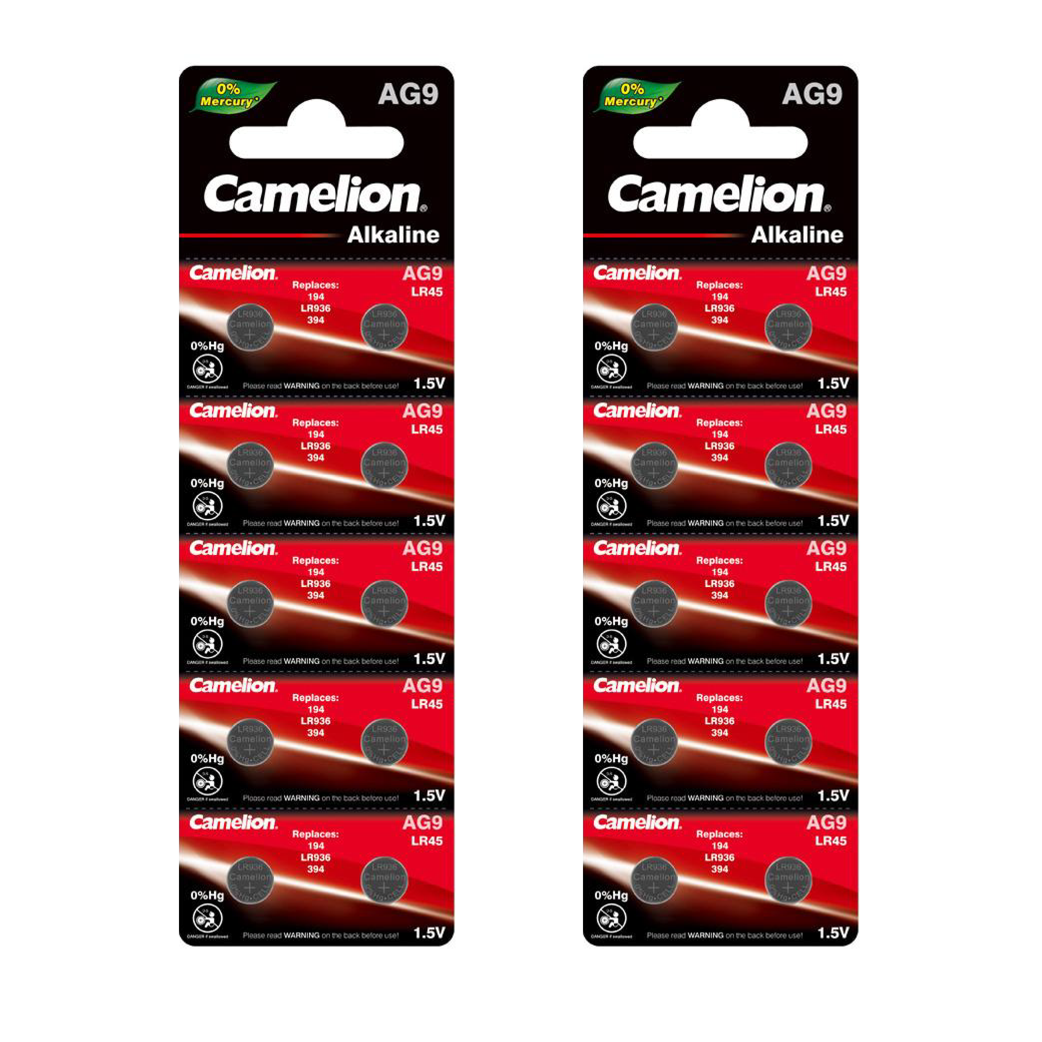 DROP SHIP: Camelion AG9 Alkaline Button Cell 20 Pack (2 x 10Pc Packs)