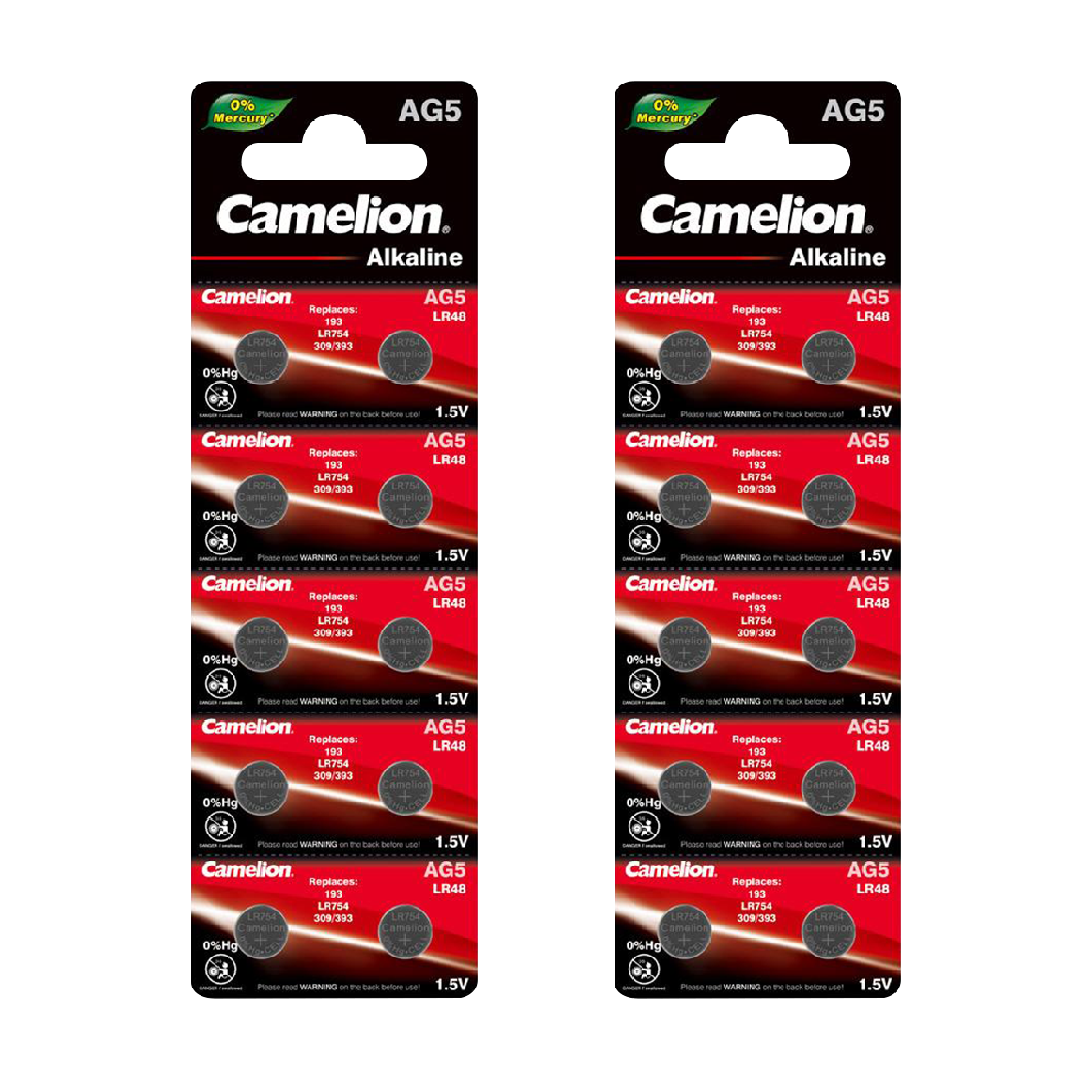 DROP SHIP: Camelion AG5 Alkaline Button Cell 20 Pack (2 x 10Pc Packs)