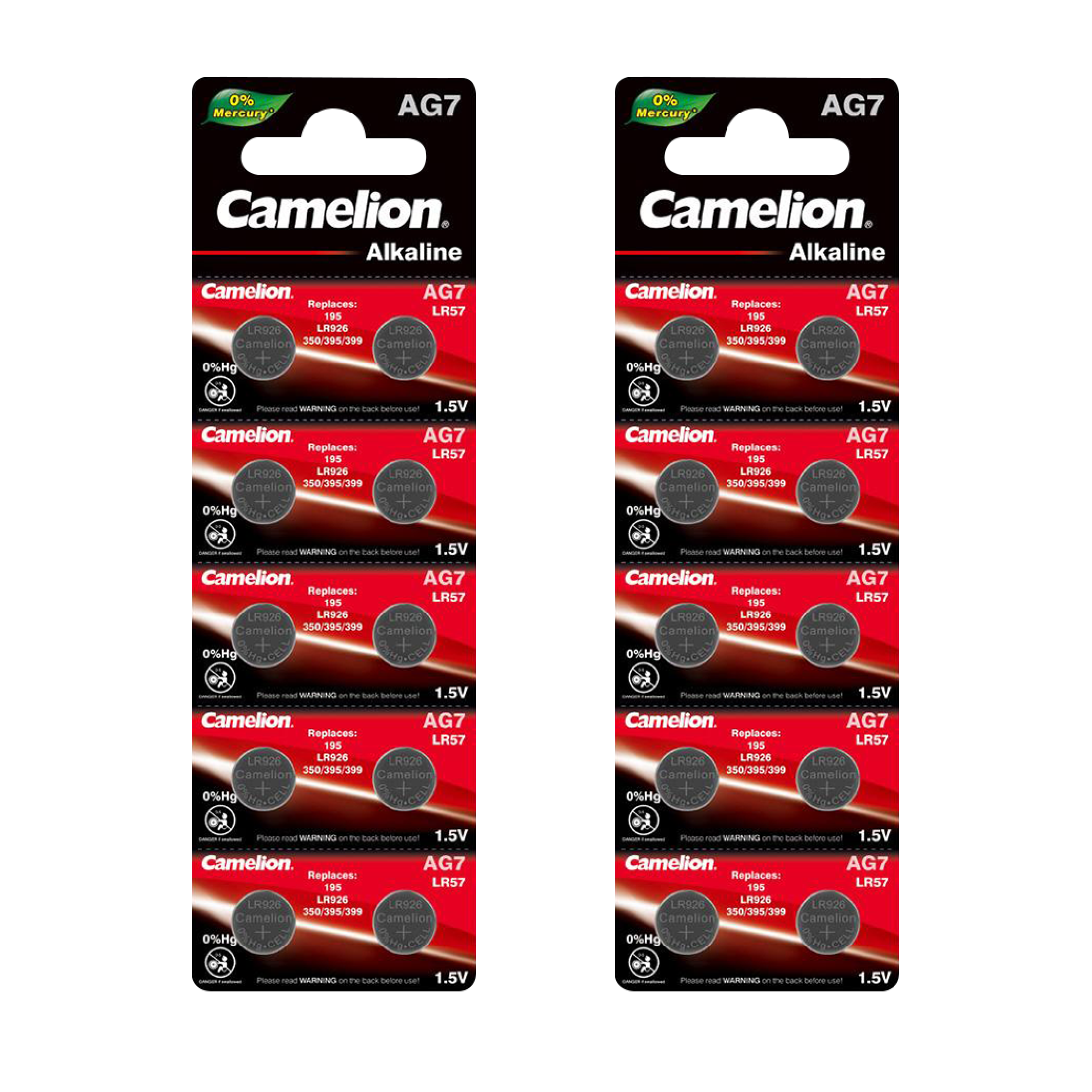 DROP SHIP: Camelion AG7 Alkaline Button Cell 20 Pack (2 x 10Pc Packs)