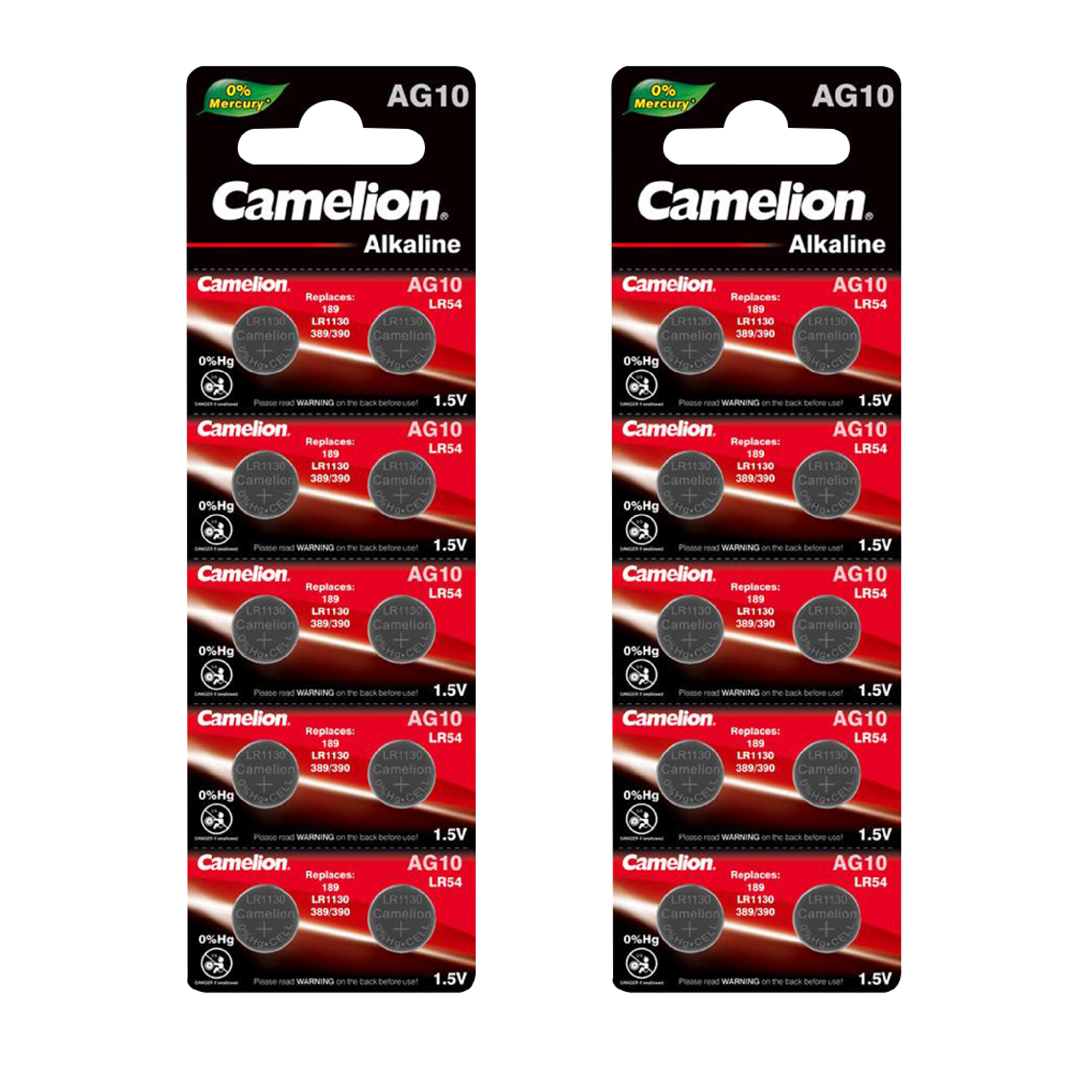 DROP SHIP: Camelion AG10 Alkaline Button Cell 20 Pack (2 x 10Pc Packs)