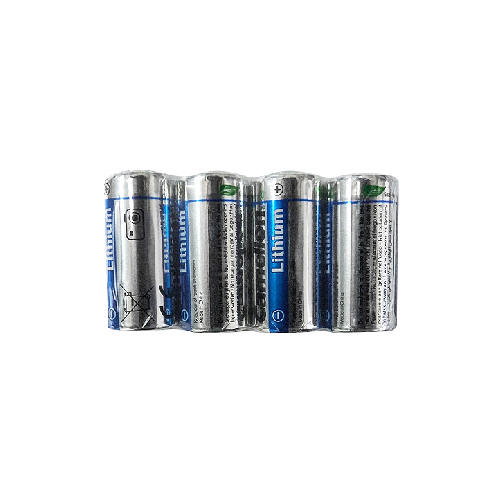 Camelion CR123A 3V Lithium Primary Batteries - Non Rechargeable - Shrink Wrap 4Pk