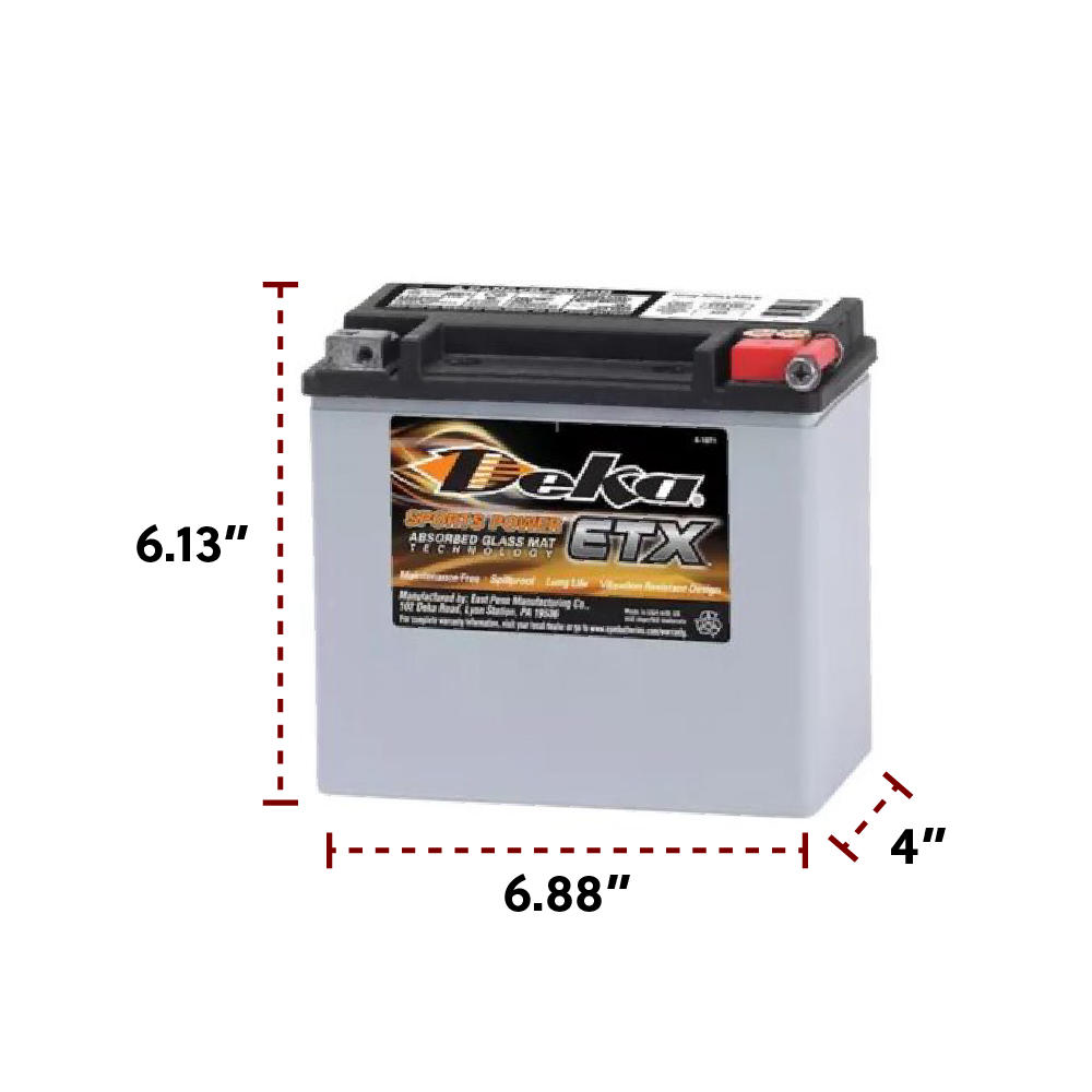 Deka ETX16L 12V 12Ah Motorsport Battery