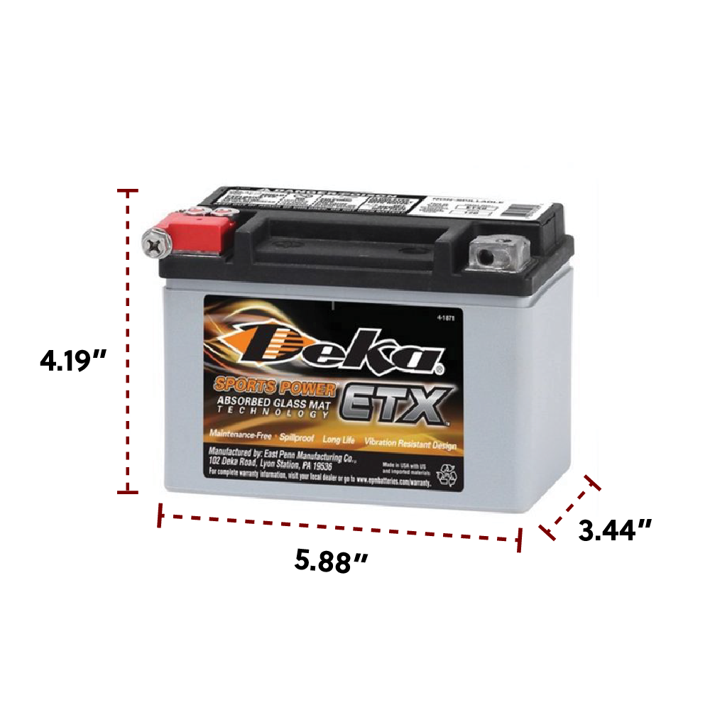 Deka ETX9 12V 8Ah Motorsport Battery