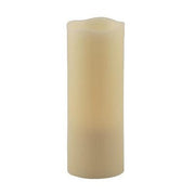 Pacific Accents Flameless 3 x 8 Melted Top Wax Pillar Candle