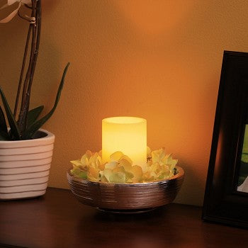 Pacific Accents Flameless Wax 3 x 5 Flat Top Pillar Candle