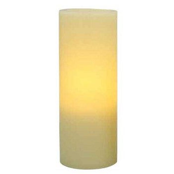 Pacific Accents Flameless 3 x 8 Flat Top Wax Pillar Candle