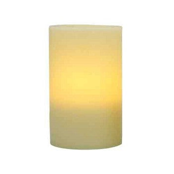 Pacific Accents Flameless 4 x 6 Flat Top Wax Pillar Candle