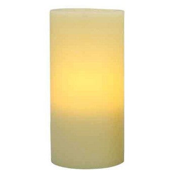 Pacific Accents Flameless 4 x 8 Flat Top Wax Pillar Candle