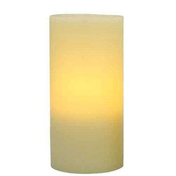 Pacific Accents Flameless 5 x 8 Flat Top Wax Pillar Candle