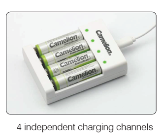 Camelion AAA Always Ready Ni-Mh  1.2V Rechargeable Battery 8Pk + Charger Bundle