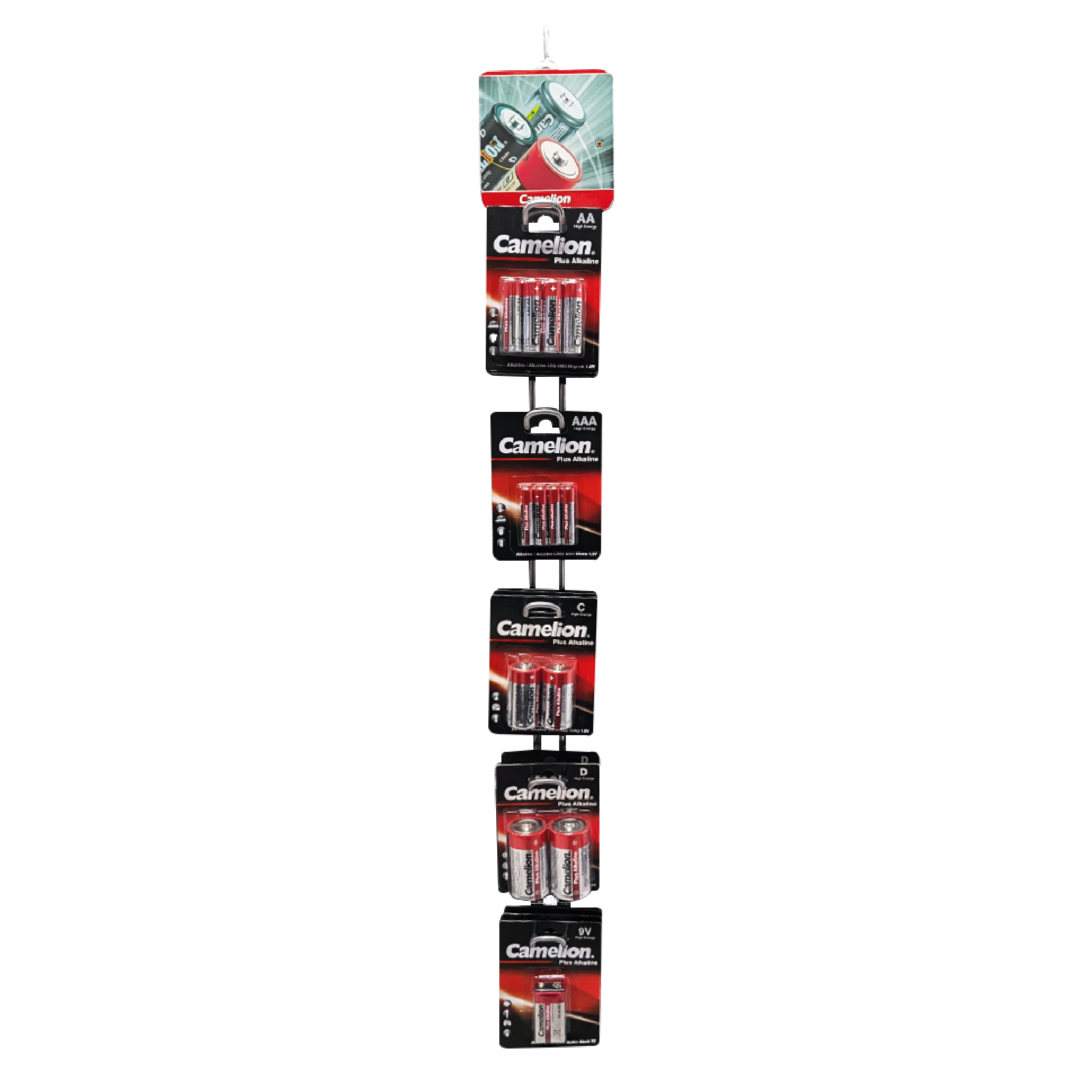Camelion Alkaline Hanging Hook Displays Option #1 (19 Ct)