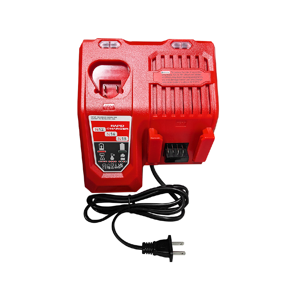 Drill Pack Charger: Compatible For Milwaukee 12V / 14V / 18V 3A Li-Ion Drill Pack Battery