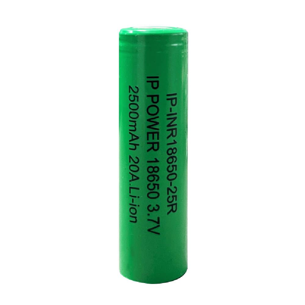 IP Power 18650 Li-Ion 2500mAh 3.7V 20A Rechargeable Battery Flat Top Bulk