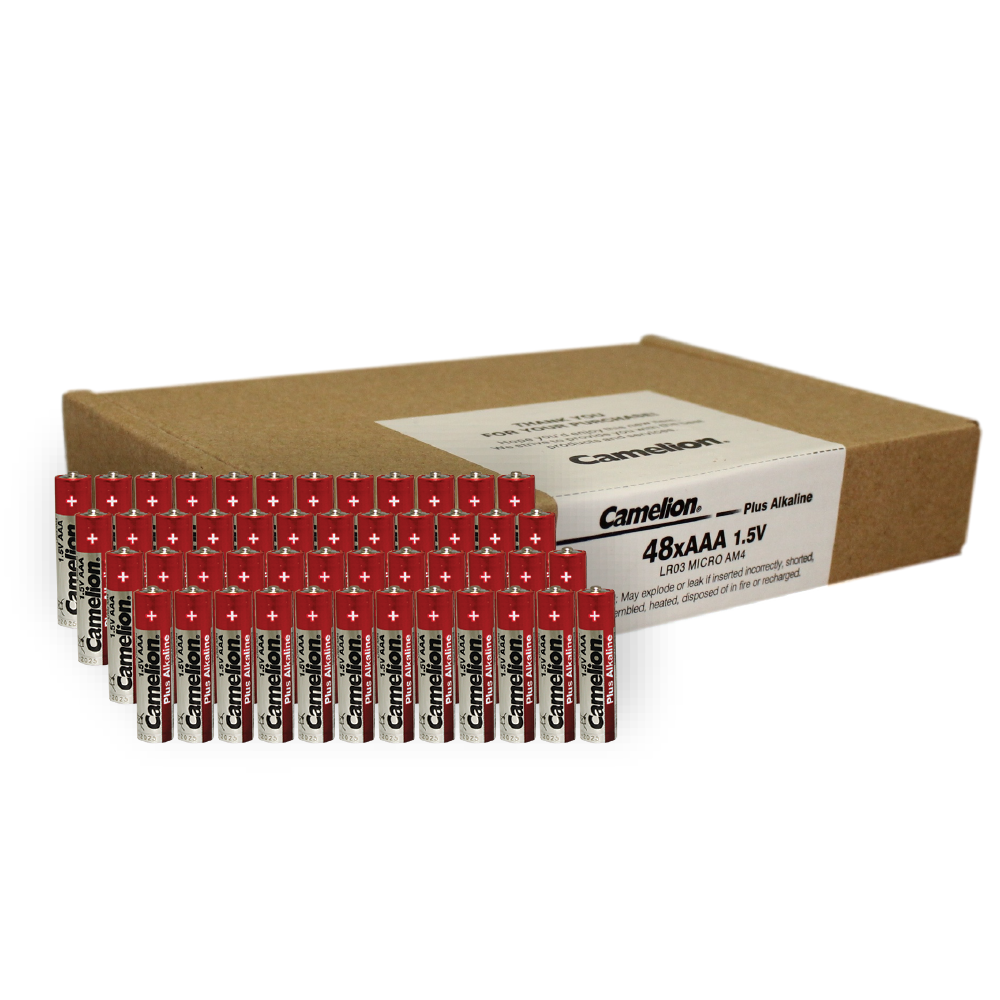 Camelion AAA Plus Alkaline Batteries Box 48Pk