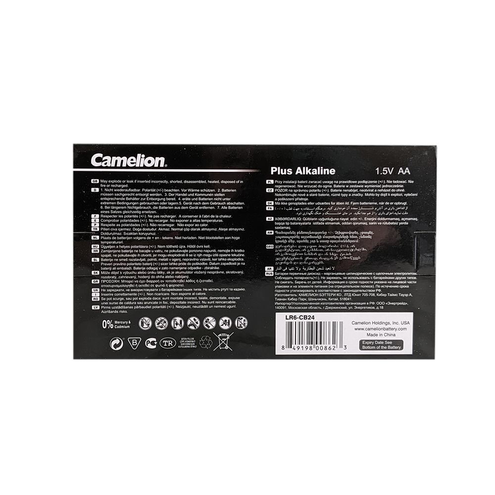 Camelion AA Plus Alkaline Batteries Box 24Pk