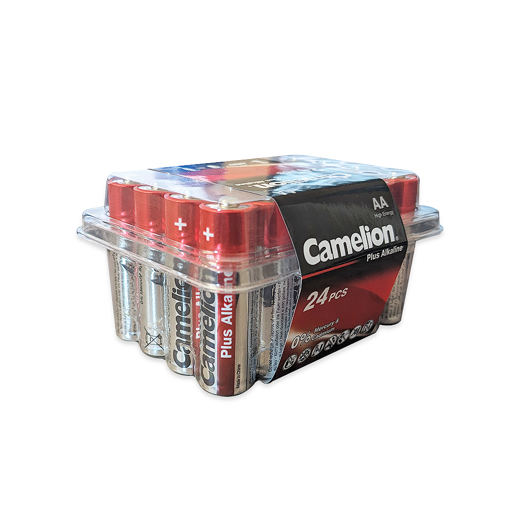 Camelion AA Plus Alkaline Batteries Plastic Tub 24Pk
