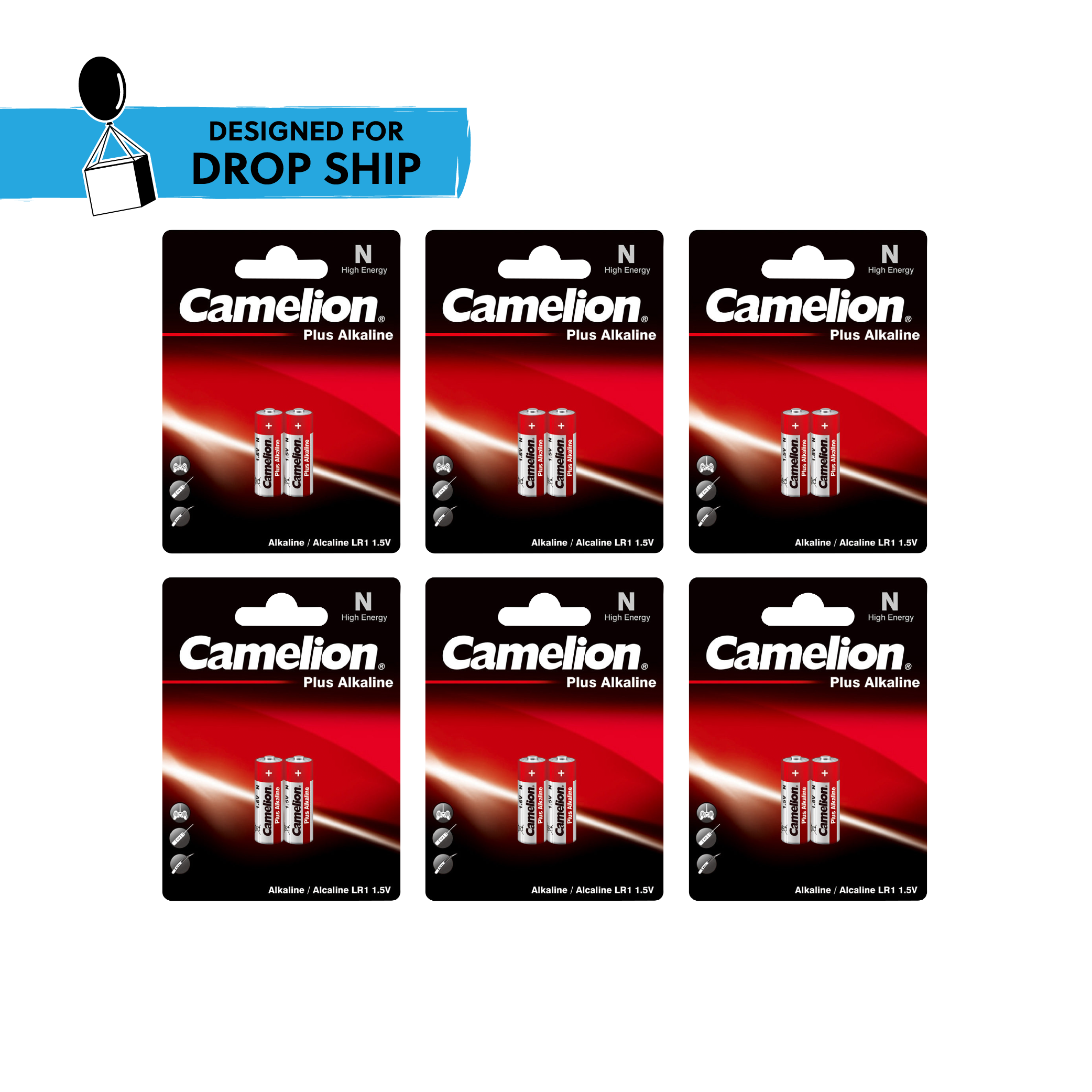 DROP SHIP: Camelion N LR1 Alkaline Specialty Battery 12 Pack (6 x 2Pc packs)