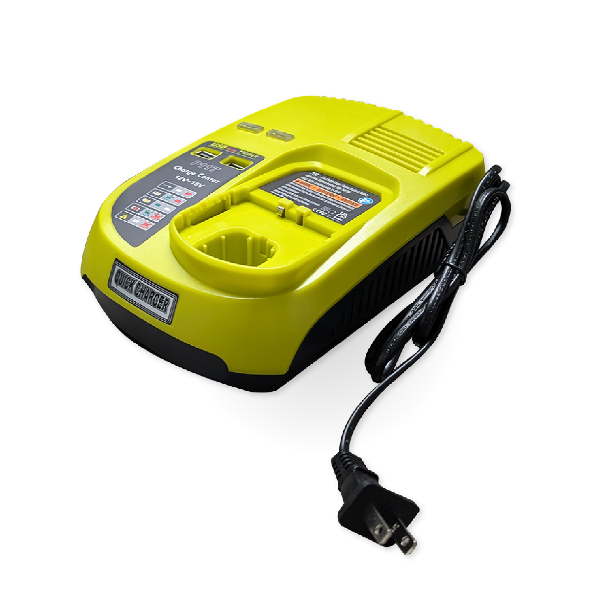 Drill Pack Charger: Compatible For Ryobi 12V - 18V Lithium Ion Drill Pack Batteries