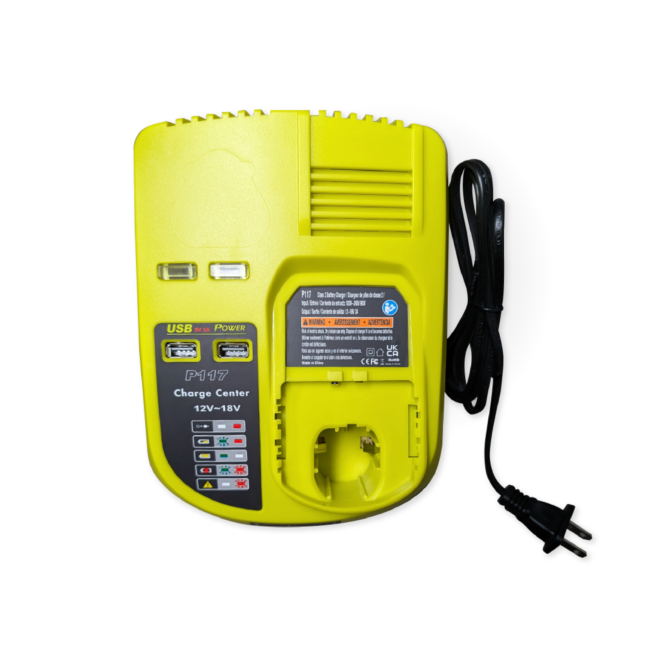 Drill Pack Charger: Compatible For Ryobi 12V - 18V Lithium Ion Drill Pack Batteries