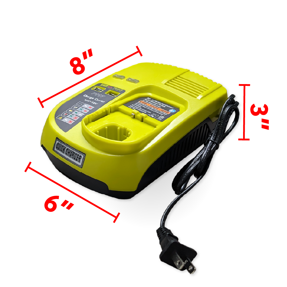 Drill Pack Charger: Compatible For Ryobi 12V - 18V Lithium Ion Drill Pack Batteries