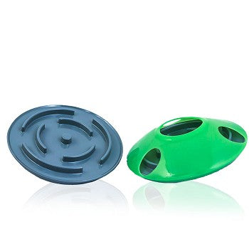 UFO, ultimate feeding object, slow feeder, treat dispenser, dog feeder, dog slow feeder, dog treat dispenser, bowls for dogs