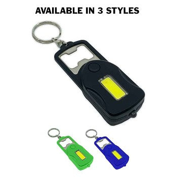 Flipo Microlux | 3-In-1 COB LED Keychain Tool-Flashlight, Safety Light, Counterfeit Currency Light, Bottle Opener