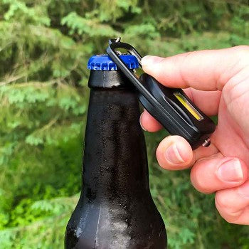 Flipo Microlux | 3-In-1 COB LED Keychain Tool-Flashlight, Safety Light, Counterfeit Currency Light, Bottle Opener