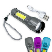 Flipo Micro Tactical Rechargeable LED Flashlight - Metallic Color