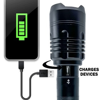 Flipo Tactical 10,000 Lumen Rechargeable Flashlight