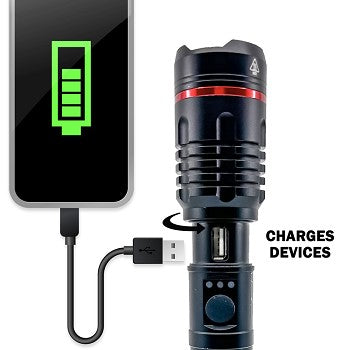 Flipo Tactical 4,000 Lumen Rechargeable Flashlight
