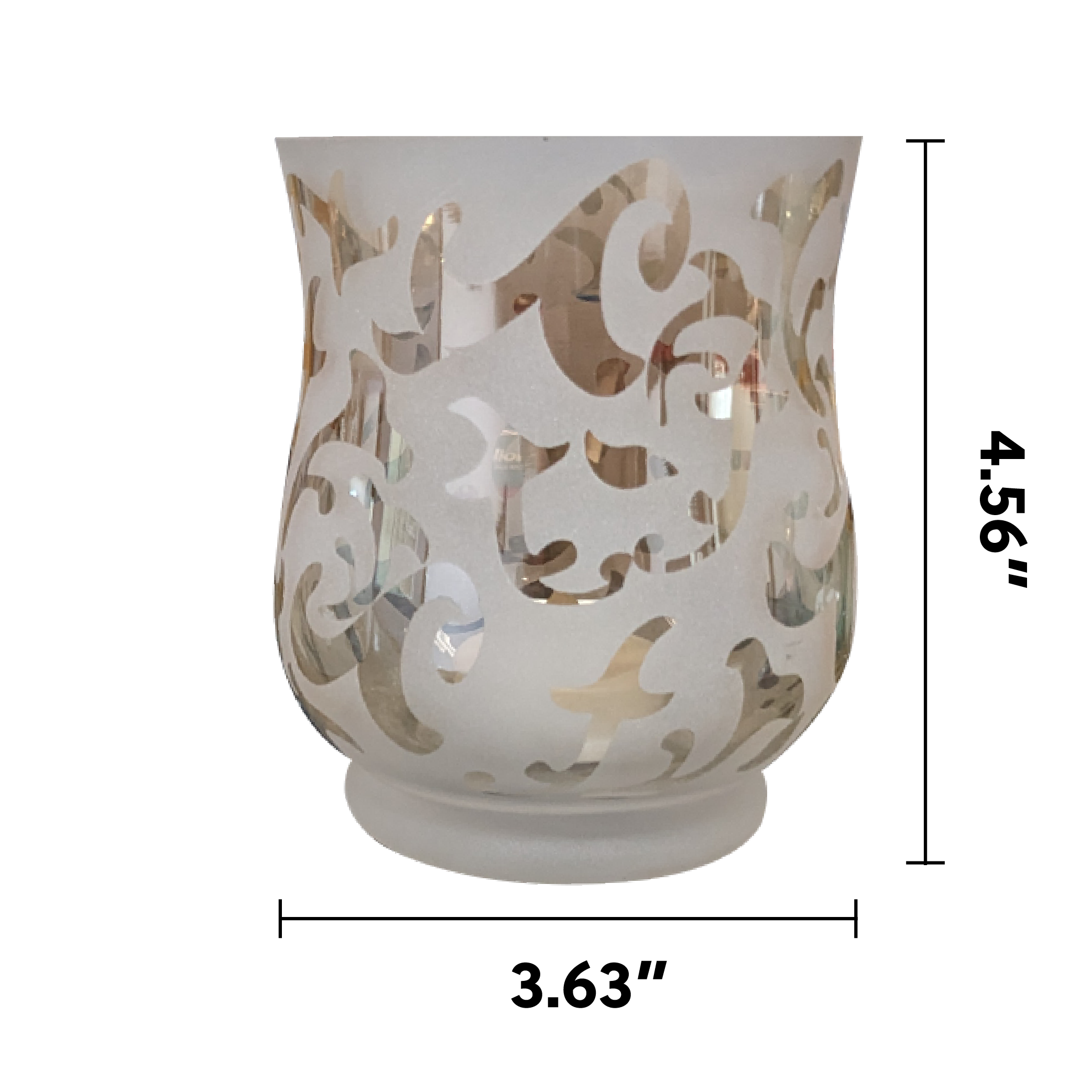 Flameless Candle Votive Glass Vase Pair (Set of 2)