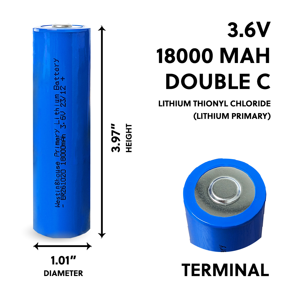 Westinghouse 3.6V Double C (CC) Lithium Primary Battery ER261020 - Non Rechargeable