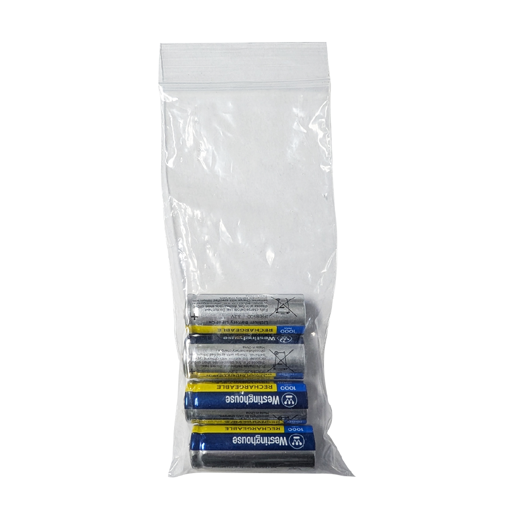 Westinghouse IFR18500 Lithium Iron Phosphate 3.2V 1000mAh Rechargeable Battery - Poly Bag Of 4 - For Solar Lights